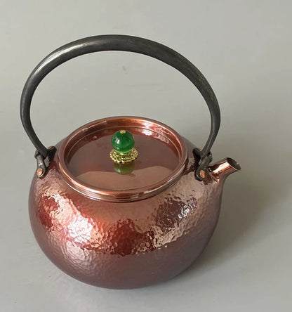 Pure Copper Teapot Handmade Water Kettle with Filter Hole Gift