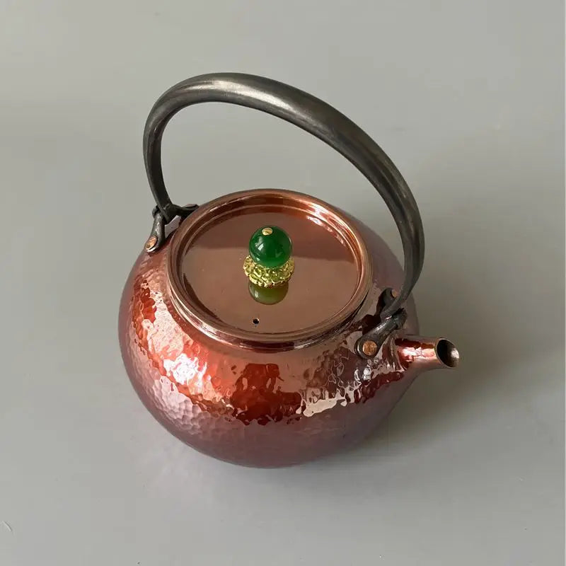 Pure Copper Teapot Handmade Water Kettle with Filter Hole Gift