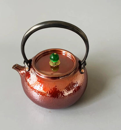 Pure Copper Teapot Handmade Water Kettle with Filter Hole Gift