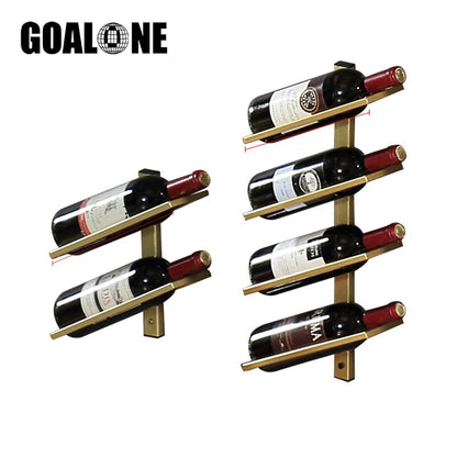 Iron Wine Rack Wall Mounted 2/4 Wine Bottle Holder Stylish