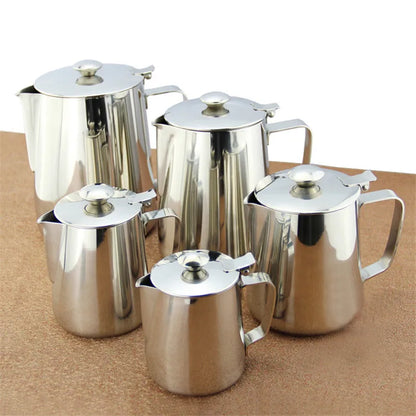 2L Stainless Steel Espresso Frother,Large Capacity Coffee Pot