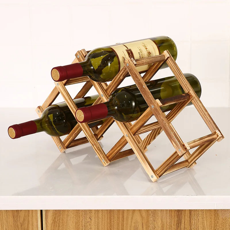 Collapsible Wooden Wine racks bottle cabinet