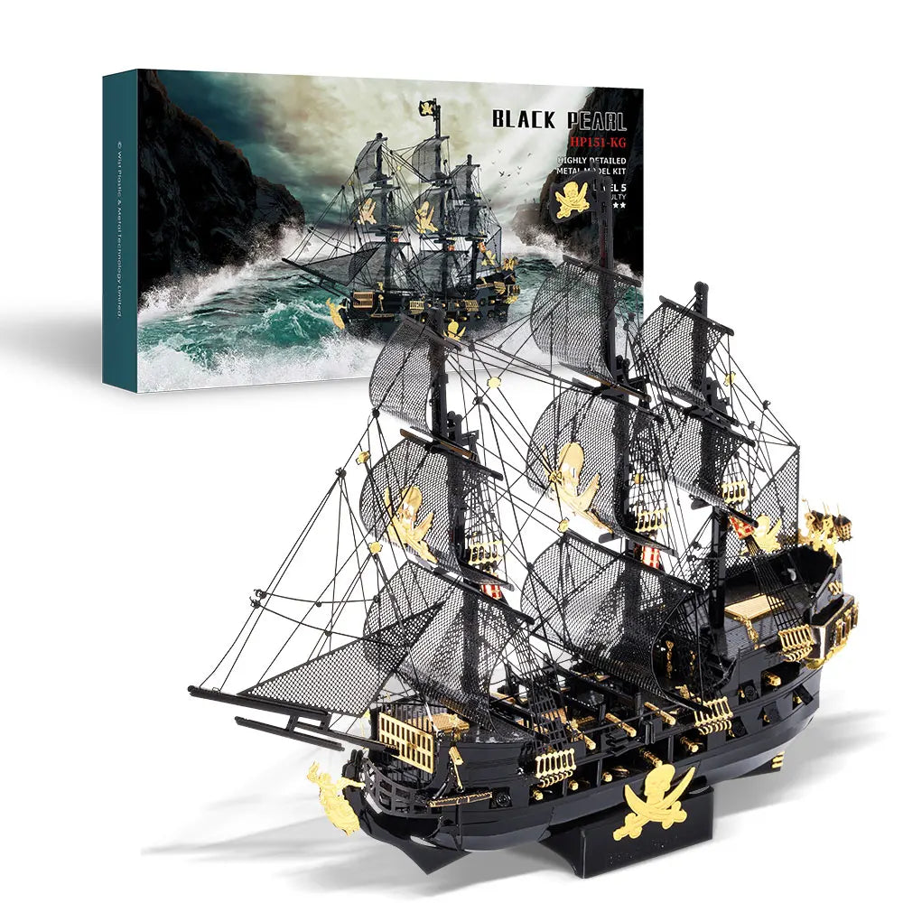 Piececool 3D Metal Puzzle Model Building Kits,Black Pearl DIY Assemble Jigsaw Toy ,Christmas Birthday Gifts for Adults