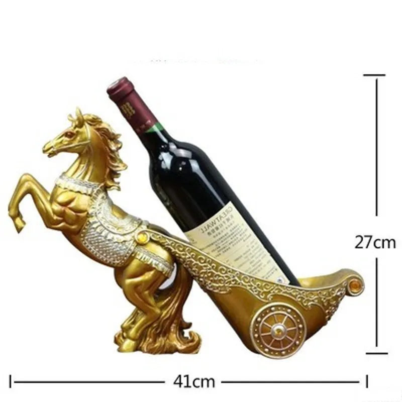 Golden Blue Peacock Wine Bottle Holder