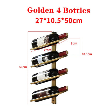 Iron Wine Rack Wall Mounted 2/4 Wine Bottle Holder Stylish