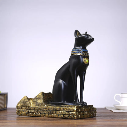 25cm (10inches) Resin Egyptian Cat, Wine Bottle Holder