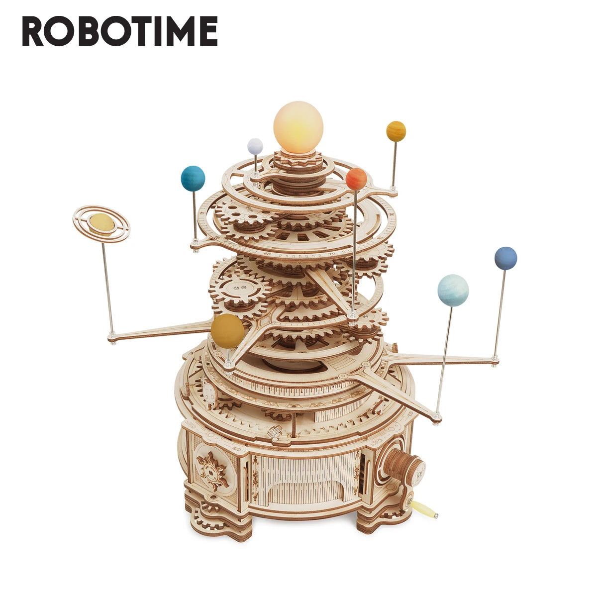 Robotime ROKR 316PCS Rotatable Mechanical Orrery 3D Wooden Puzzle Games Assemble Model Building Kits Toys Gift for Children Boys