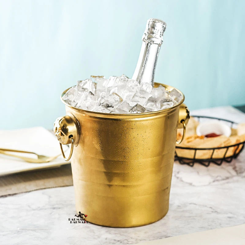 3L/5L/7L Tiger Head Stainless Steel Ice Bucket (Gold, Silver, and Copper)