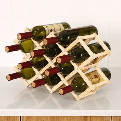 Collapsible Wooden Wine racks bottle cabinet