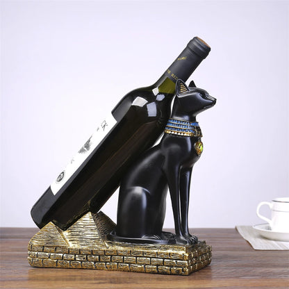 25cm (10inches) Resin Egyptian Cat, Wine Bottle Holder