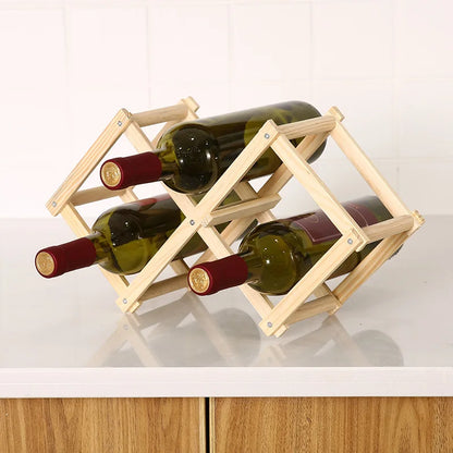 Collapsible Wooden Wine racks bottle cabinet