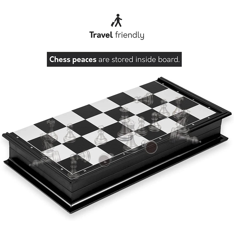 36cm*36cm Magnetic Metal Folding Chess Set, Felted Game Board