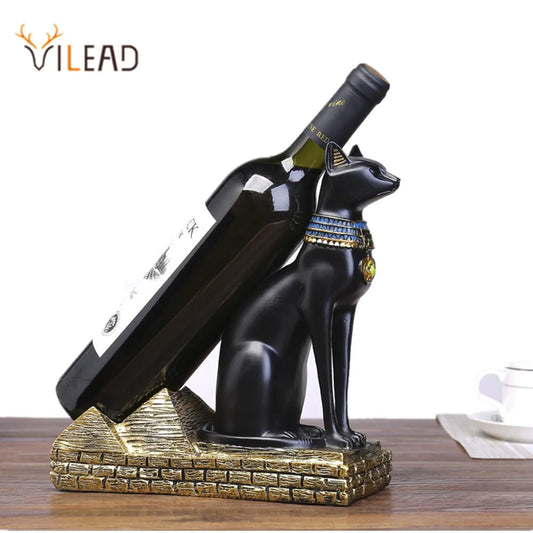 25cm (10inches) Resin Egyptian Cat, Wine Bottle Holder