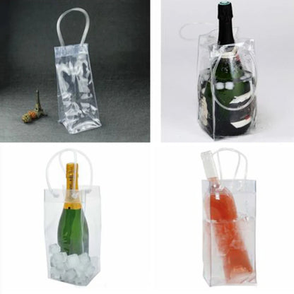 1pc Transparent Ice Bag- Wine, Beer, Champagne