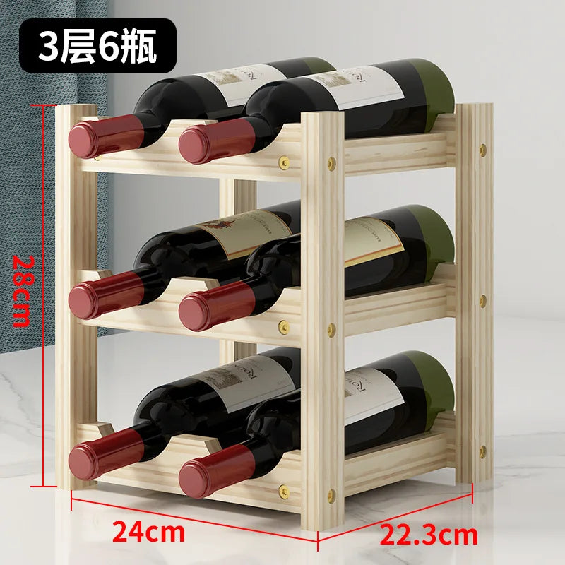 Solid Wood Wine Rack Cabinet