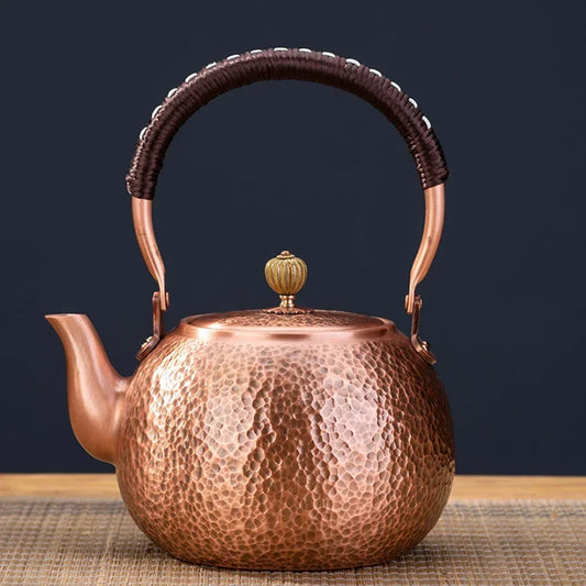 600/1200/1600ml Capacities available; Pure Copper Tea Kettle Retro Style Handmade Copper Pot