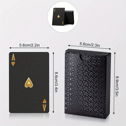 Diamond waterproof black playing cards, playing cards, high definition, not easy to bend