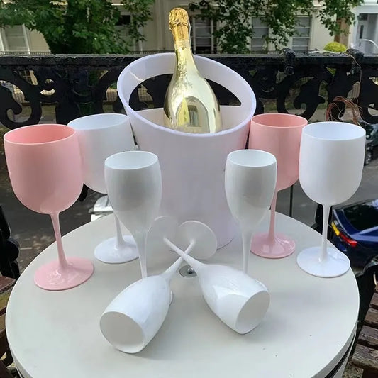 Wine Glasses, Party White Champagne Cup, Cocktail Flutes (ACRYLIC)