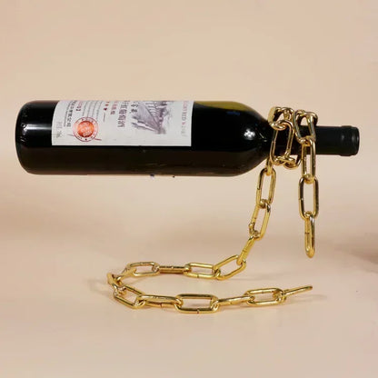 Magical Suspension iron Chain Wine Racks One Bottle Wine Display Racks