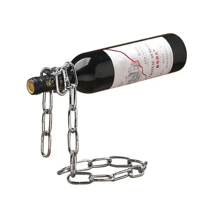 Magical Suspension iron Chain Wine Racks One Bottle Wine Display Racks