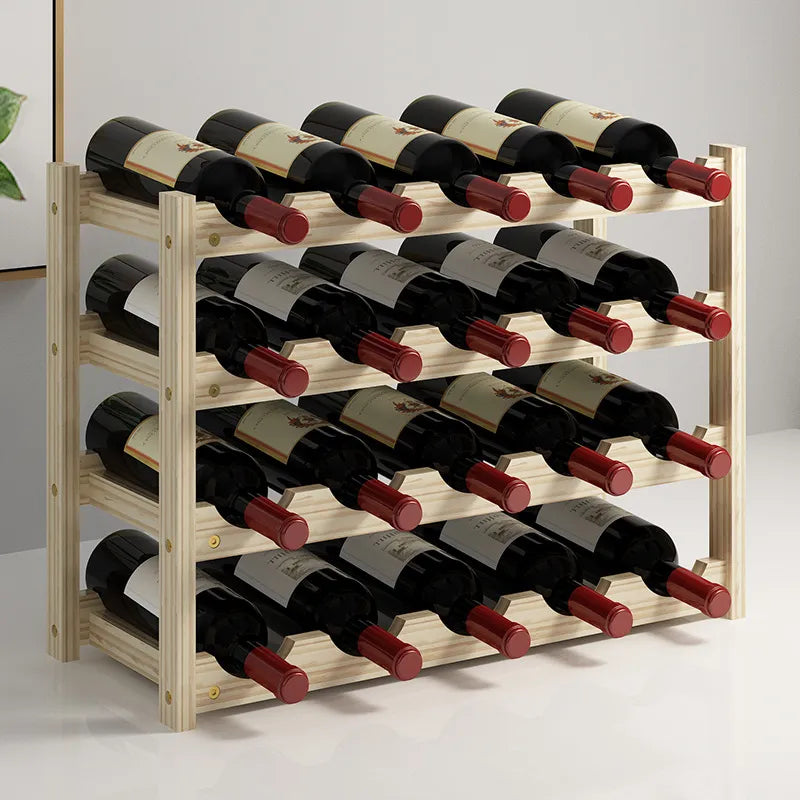 Solid Wood Wine Rack Cabinet