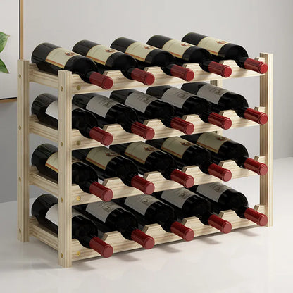 Solid Wood Wine Rack Cabinet