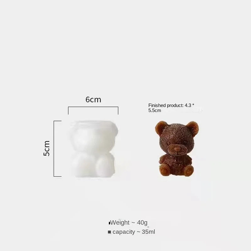 Little Bear Ice Cube Ice Maker Mold Silicone Ice Grid Self Made Ice Bear Model Making Artifact Soft Rubber Mold