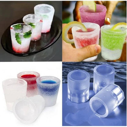 Ice Cup Cube Tray Mold Makes Shot Glasses Ice Mould Novelty Gifts Ice Cube Tray Summer Drinking Tool Ice Shot Glass Mold