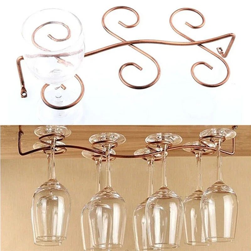 Useful Fashion Bar Red Wine Glass Hanger Holder Hanging Rack Shelf hold up to 6/8 wine glasses cups