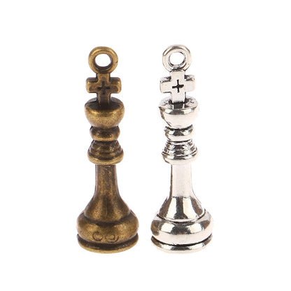 6Pcs/Set Charms Chess  Pendant Fit Vintage Tibetan Bronze DIY For Handmade Jewelry Accessorie , ornaments