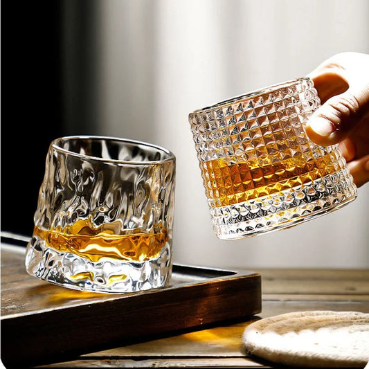 Thick Crystal Whiskey Tumbler, Spirit, Brandy Glass