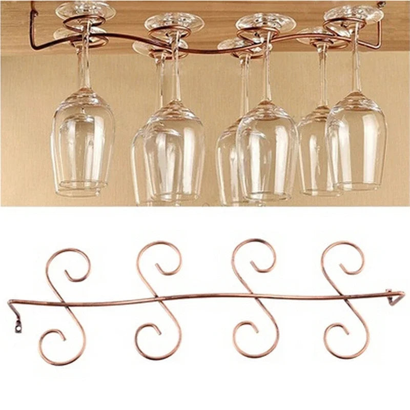 Useful Fashion Bar Red Wine Glass Hanger Holder Hanging Rack Shelf hold up to 6/8 wine glasses cups