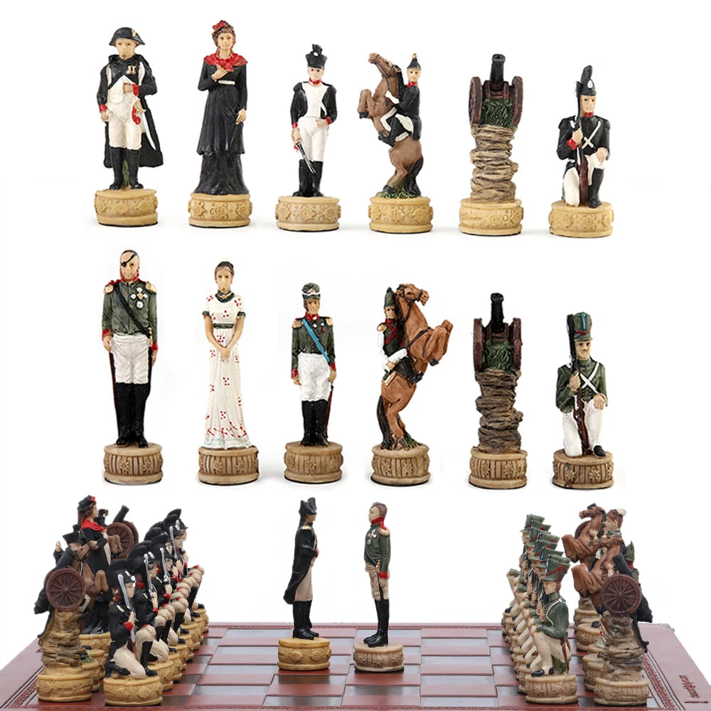 3D Character-themed Chess Set with International Chess and Deluxe Painting, Luxury Chess Game