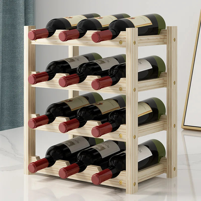 Solid Wood Wine Rack Cabinet