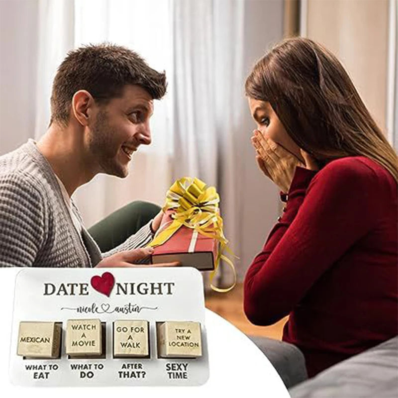 Wood Date Night Dice Set,  After Dark Edition Funny Game For Couples