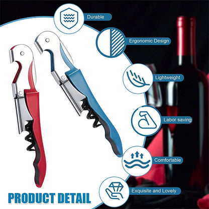 Waiter Corkscrew Wine Openers, Multi-Functional 2 In 1 Bottle Openers, Stainless Steel Wine Key