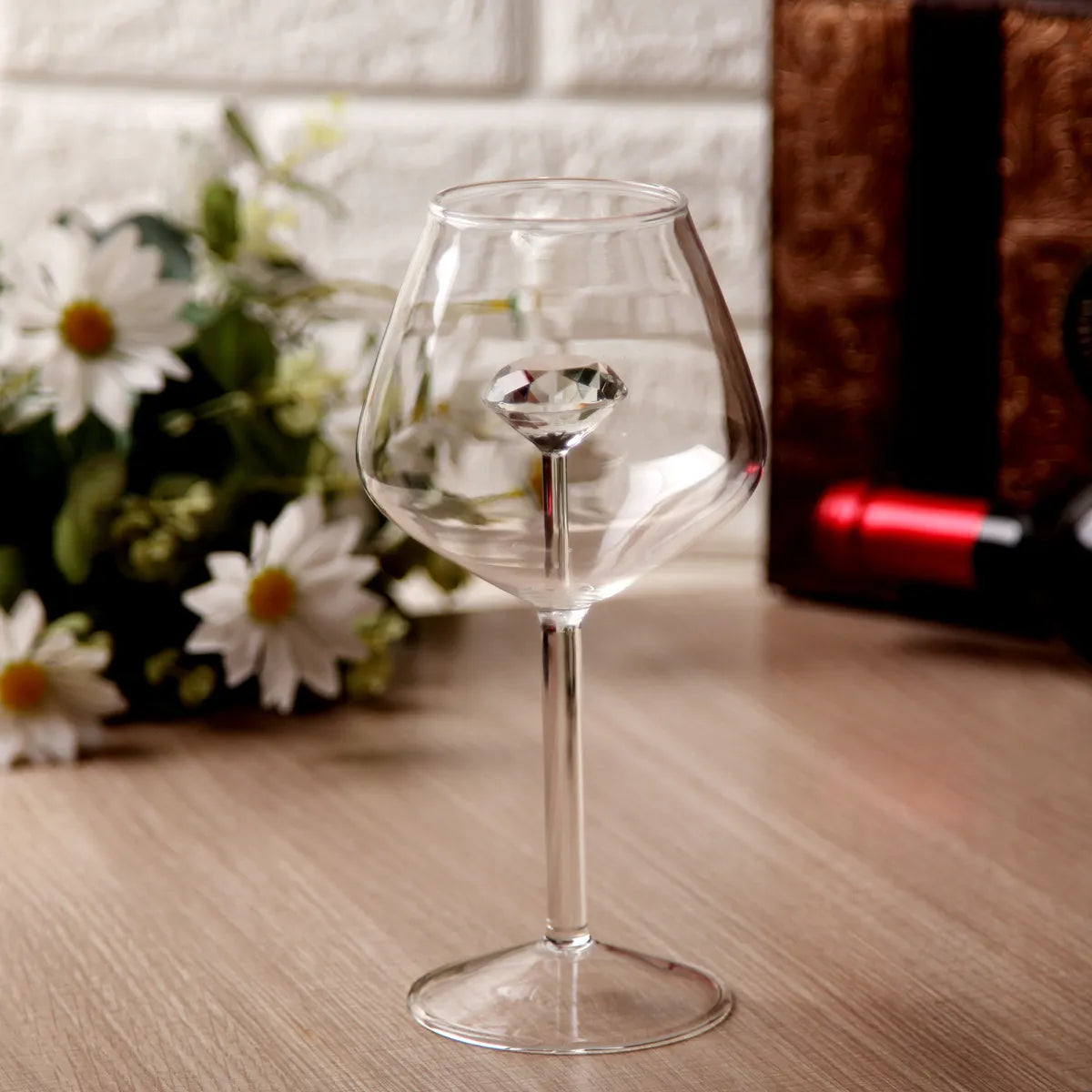 1 Piece Creative 3D Clear Diamond Glass; Red White Wine Glasses; Champagne Flute; Goblets