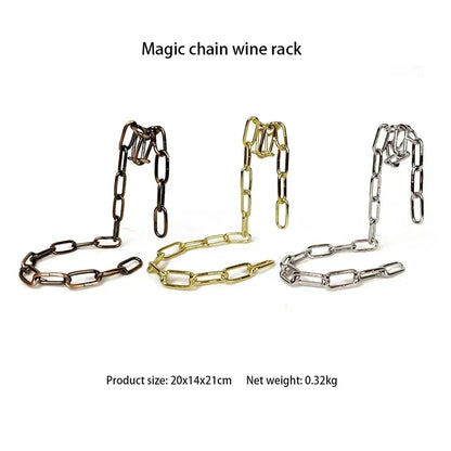 Magical Suspension iron Chain Wine Racks One Bottle Wine Display Racks