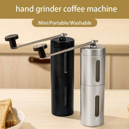 1pc Portable Manual Coffee Bean Grinder with Hand Crank -Fine to Coarse Grind for Espresso and Travel