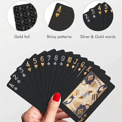 Diamond waterproof black playing cards, playing cards, high definition, not easy to bend