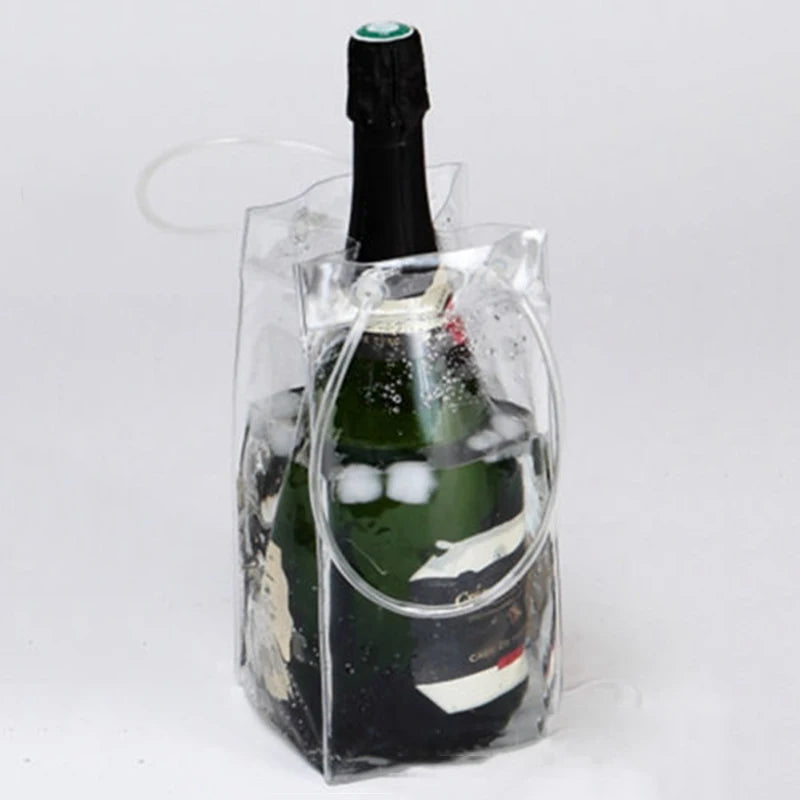 1pc Transparent Ice Bag- Wine, Beer, Champagne