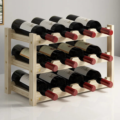 Solid Wood Wine Rack Cabinet