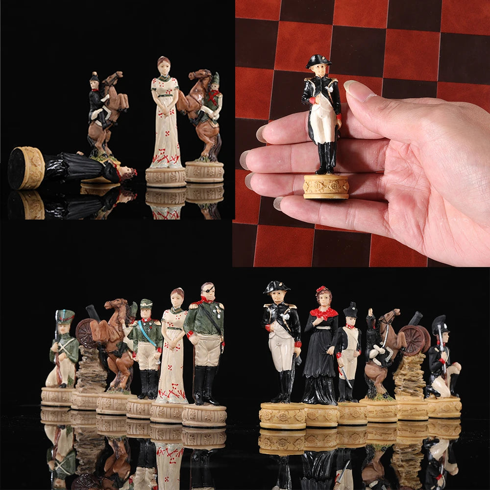 3D Character-themed Chess Set with International Chess and Deluxe Painting, Luxury Chess Game