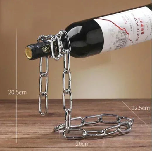 Magical Suspension iron Chain Wine Racks One Bottle Wine Display Racks