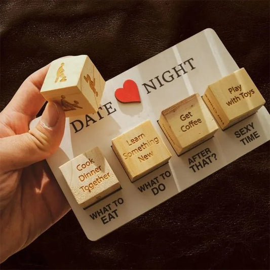 Wood Date Night Dice Set,  After Dark Edition Funny Game For Couples