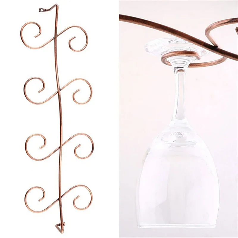 Useful Fashion Bar Red Wine Glass Hanger Holder Hanging Rack Shelf hold up to 6/8 wine glasses cups